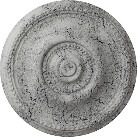 Ekena Millwork Raynor Ceiling Medallion (Fits Canopies up to 6"), 20 5/8"OD x 1 3/8"P, Ultra Pure White Crackle CM20BEUWC